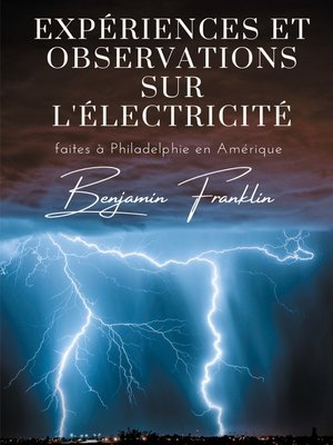cover image of Expériences et observations sur l'électricité